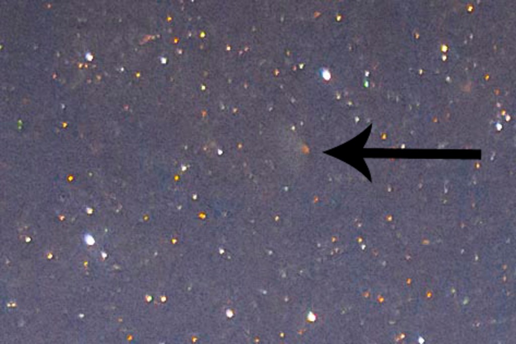 Comet PANSTARRS with arrow 1 of 11 1024x684 Before dawns first light at Crater Lake